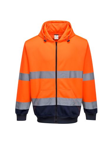 Two-Tone Zip Hooded Sweatshirt EN ISO 20471 Class 3 B317 Portwest