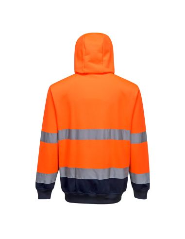 Two-Tone Zip Hooded Sweatshirt EN ISO 20471 Class 3 B317 Portwest