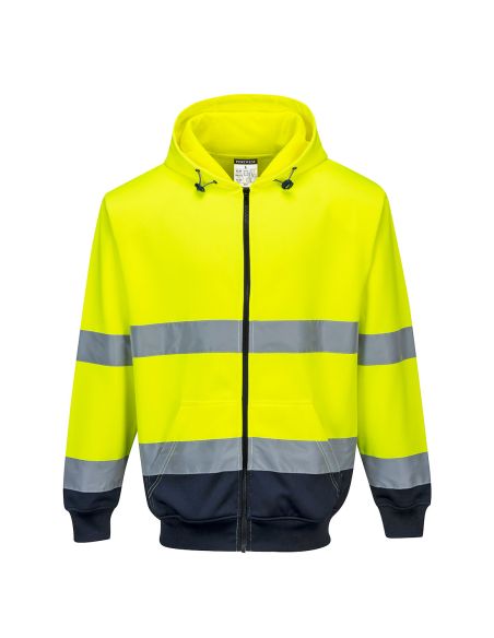 Two-Tone Zip Hooded Sweatshirt EN ISO 20471 Class 3 B317 Portwest