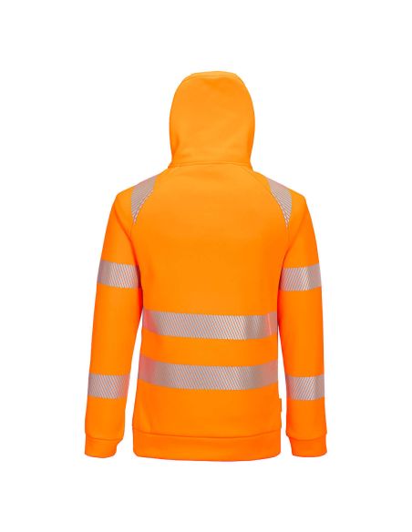 Zippered Hooded High Visibility Sweatshirt EN20471 Class 3 DX482 Portwest