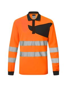 High Visibility Work long sleeve Poloshirt EN20471 PW220 Portwest