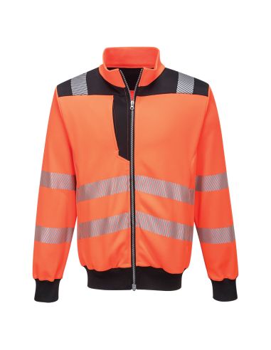 Portwest PW370 Full Zip Sweatshirt Compliant with EN20471 Class 3