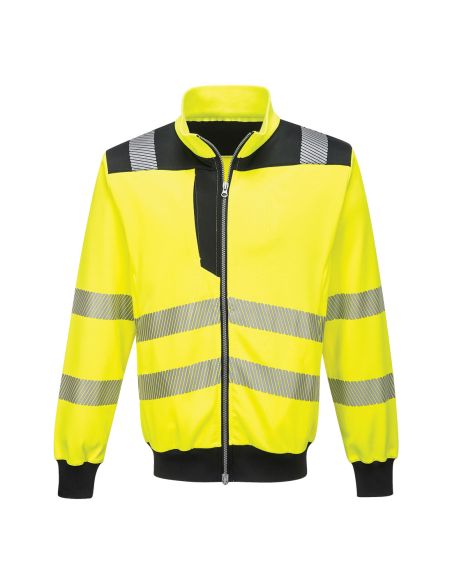 Portwest PW370 Full Zip Sweatshirt Compliant with EN20471 Class 3