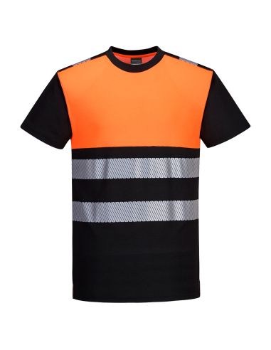 High Visibility T-Shirt with Segmented Stripes EN20471 PW311 Portwest