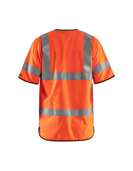 High visibility multi-norm vest EN 1149-5, EN ISO 20471, EN ISO 14116 - 3034 Blaklader