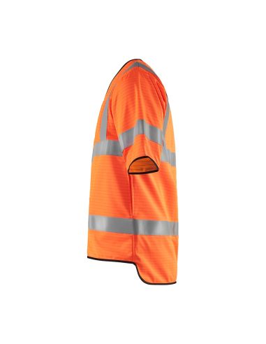 High visibility multi-norm vest EN 1149-5, EN ISO 20471, EN ISO 14116 - 3034 Blaklader