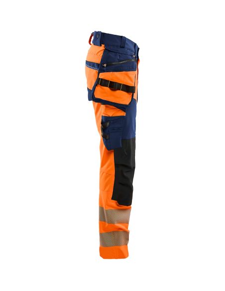 Blaklader 1122 High-Visibility Stretch 4D Trousers with Floating Pockets