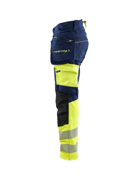 Blaklader 1125 High-Visibility Stretch 4D Trousers with Floating Pockets