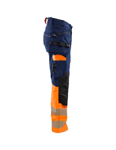 Blaklader 1125 High-Visibility Stretch 4D Trousers with Floating Pockets