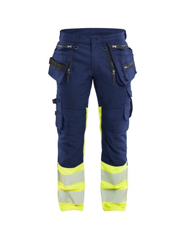 Blaklader 1130 High-Visibility Stretch Trousers with Floating Pockets