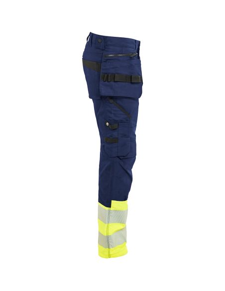 Blaklader 1130 High-Visibility Stretch Trousers with Floating Pockets