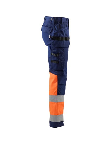 High Visibility Stretch Trousers with Floating Pockets 1558 Blaklader