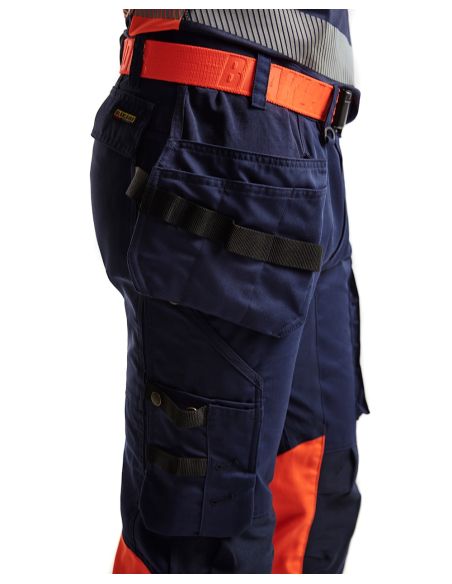 High Visibility Stretch Trousers with Floating Pockets 1558 Blaklader