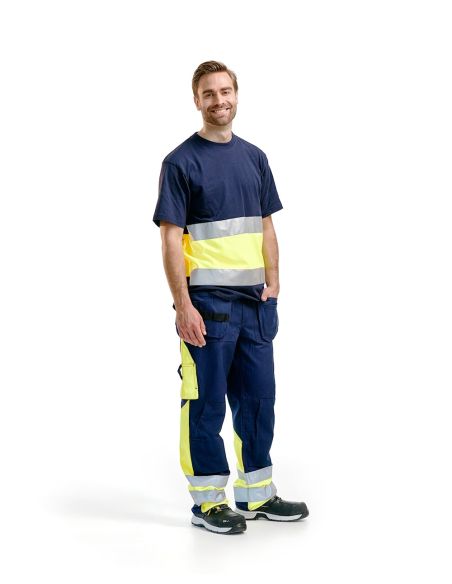 High Visibility Pants 100% Cotton with Floating Pockets 1529 Blaklader