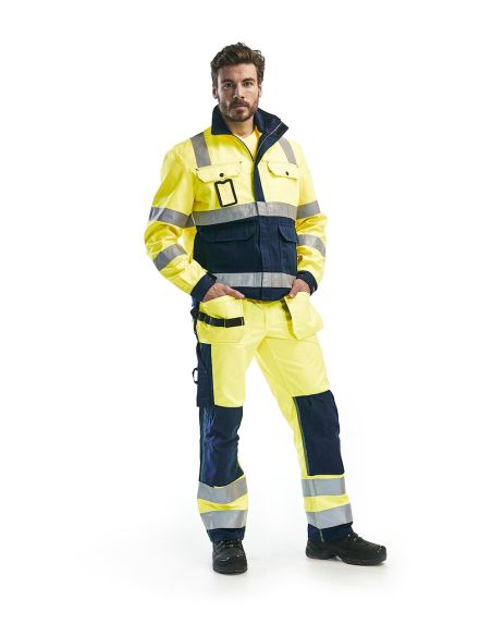 High Visibility Pants polycotton with Floating Pockets 1533 Blaklader