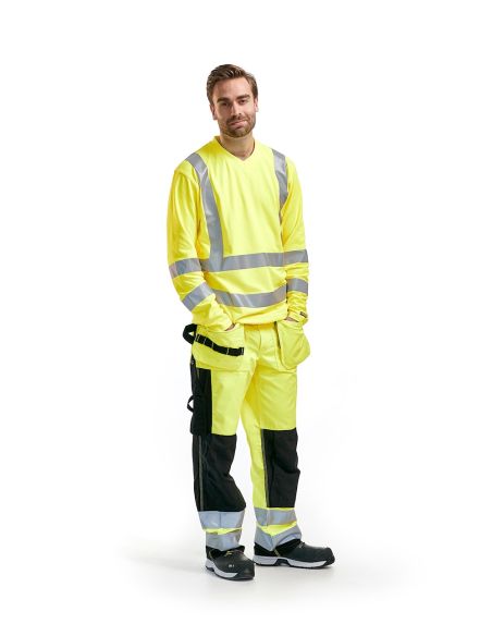 High Visibility Pants polycotton with Floating Pockets 1533 Blaklader