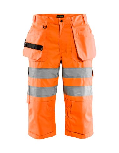 High Visibility Cropped Pants with Floating Pockets 1539 Blaklader