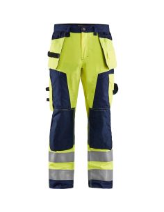 High-Visibility Water-Repellent Trousers with Floating Pockets 1568 Blaklader