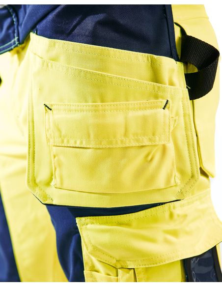 High-Visibility Water-Repellent Trousers with Floating Pockets 1568 Blaklader