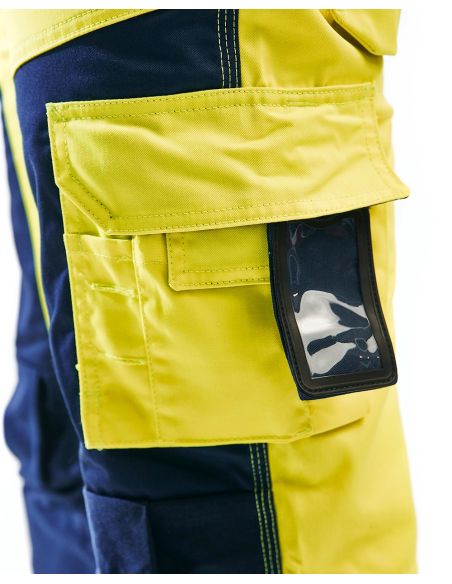 High-Visibility Water-Repellent Trousers with Floating Pockets 1568 Blaklader