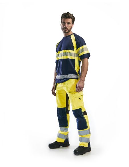 High Visibility Pants polycotton with Floating Pockets 1533 Blaklader