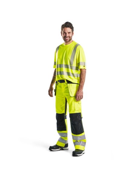 High Visibility Pants polycotton with Floating Pockets 1533 Blaklader