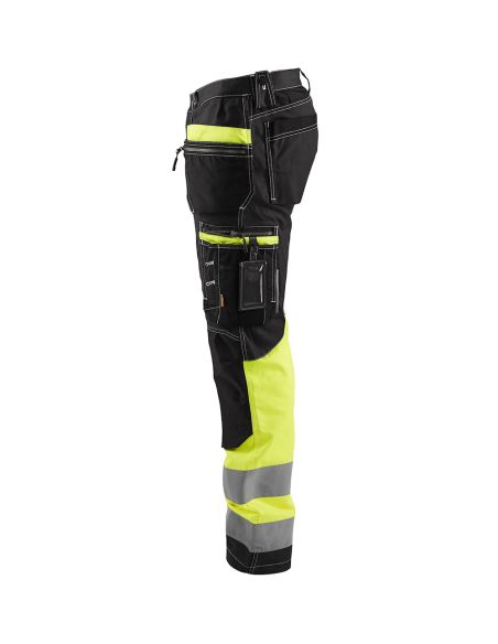 High Visibility Stretch and Cordura Pants with Floating Pockets 1794 Blaklader