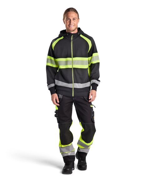 High Visibility Stretch and Cordura Pants with Floating Pockets 1794 Blaklader