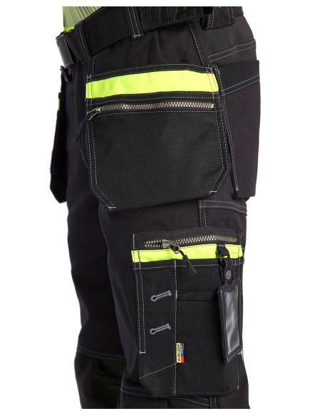 High Visibility Stretch and Cordura Pants with Floating Pockets 1794 Blaklader