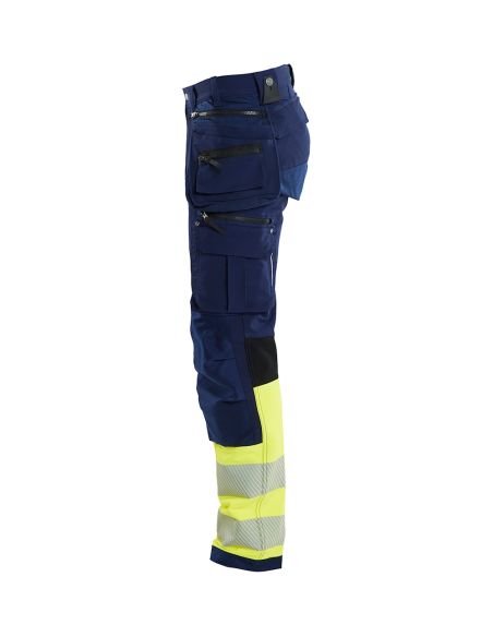 High Visibility 4-Way Stretch Pants with Floating Pockets 1993 Blaklader