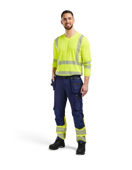 High Visibility 4-Way Stretch Pants with Floating Pockets 1993 Blaklader