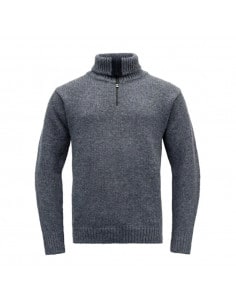 Unisex 100% Virgin Wool Zip Neck Sweater