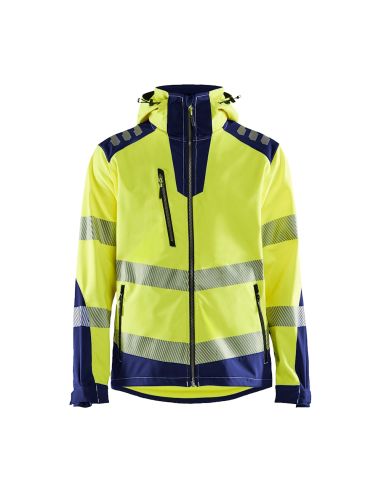 Blaklader 4491 high-visibility softshell jacket 10,000 mm rain resistance