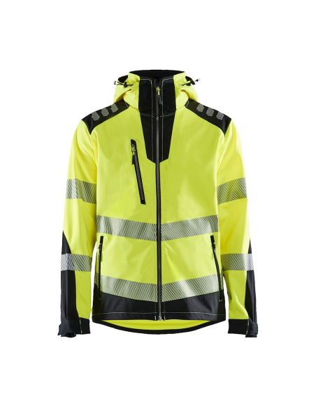 Blaklader 4491 high-visibility softshell jacket 10,000 mm rain resistance