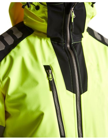 Blaklader 4491 high-visibility softshell jacket 10,000 mm rain resistance