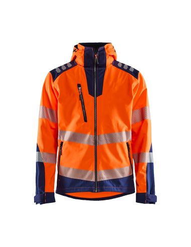 Blaklader 4491 high-visibility softshell jacket 10,000 mm rain resistance