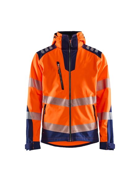 Blaklader 4491 high-visibility softshell jacket 10,000 mm rain resistance