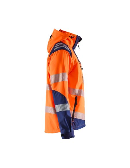 Blaklader 4491 high-visibility softshell jacket 10,000 mm rain resistance