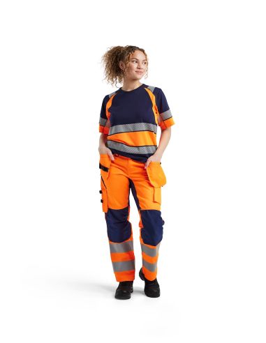 Women's High Visibility Work T-shirt, Breathable and UV Resistant 3410 Blaklader