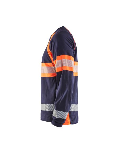 Blaklader 3510 High-Visibility Long-Sleeve T-Shirt, 100% Cotton