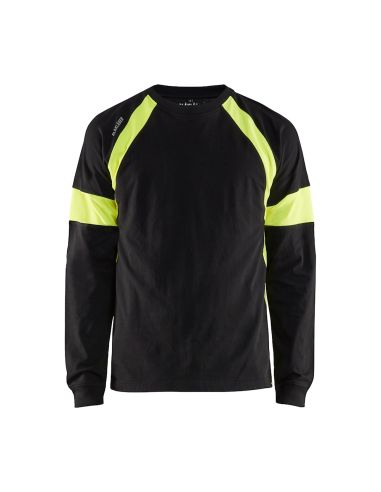 Blaklader 3520 High Visibility Long Sleeve T-Shirt, 100% Cotton