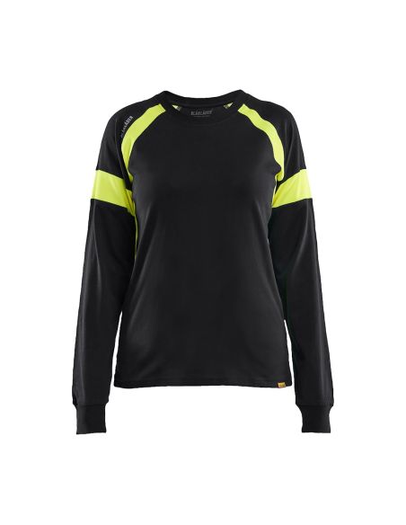 Blaklader 3521 High Visibility Long Sleeve women's T-Shirt, 100% Cotton