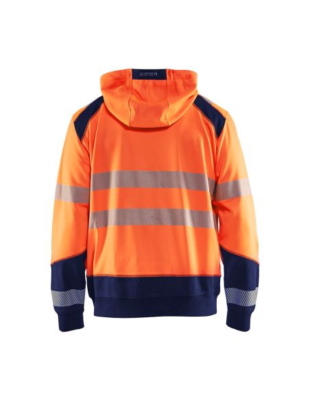 Full zip sweatshirt with Kangaroo pocket New collection High visibility 3546 Blaklader