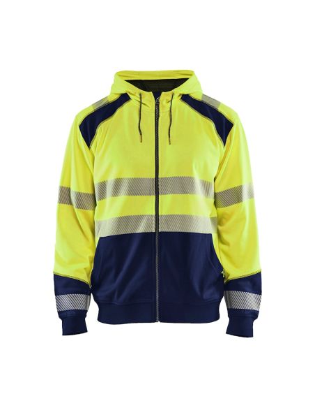 Full zip sweatshirt with Kangaroo pocket New collection High visibility 3546 Blaklader