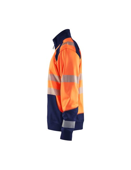 1/4 zip Collar Sweatshirt with Kangaroo Pocket New High-Visibility Collection 3556 Blaklader