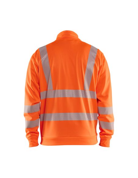 Blaklader 3563 zip-up sweatshirt with segmented bands compliant with EN20471 class 3