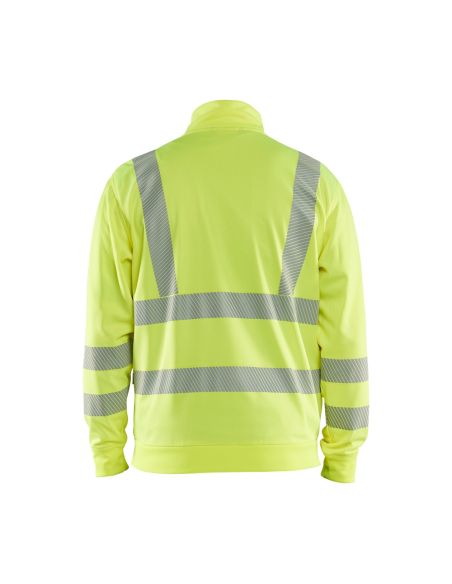 Blaklader 3563 zip-up sweatshirt with segmented bands compliant with EN20471 class 3