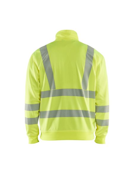 Blaklader 3564 1/4 zip collar sweatshirt with segmented bands compliant with EN20471 class 3