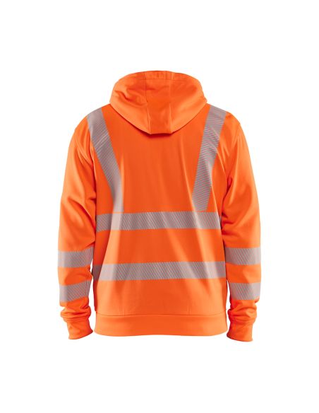 Blaklader zippered hoodie sweatshirt 3565 with segmented bands compliant with EN20471 Class 3