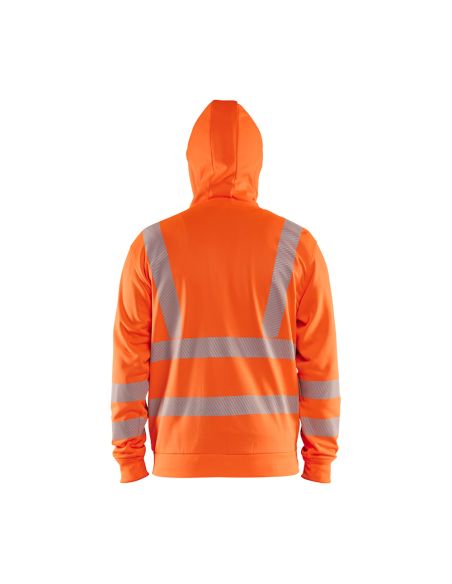 Blaklader zippered hoodie sweatshirt 3565 with segmented bands compliant with EN20471 Class 3